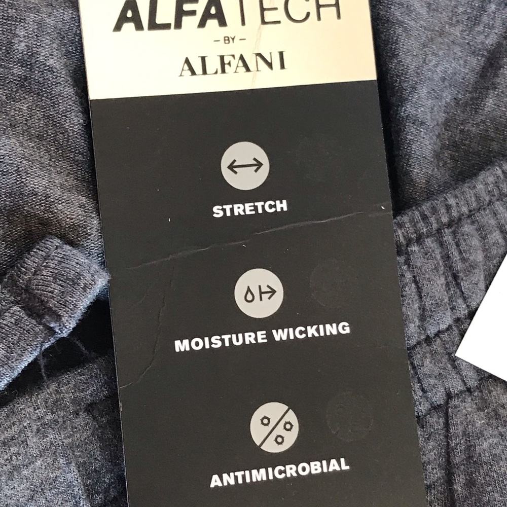 New Alfani Sleep Pajama Pants Men's size XXL Charcoal Gray w/Pockets Drawstring - Picture 10 of 16